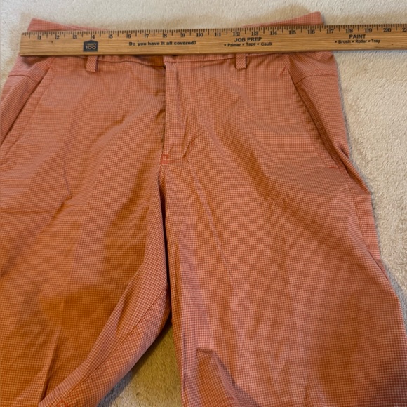 Lululemon Cargo Shorts Men Checker Orange Casual Pants Size 34 - Picture 6 of 10